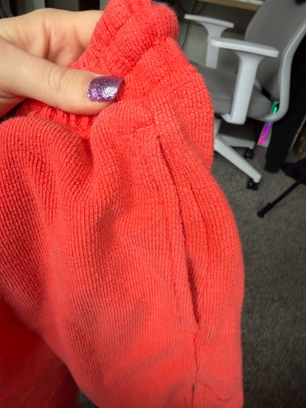 Universal Thread Coral Orange Drawstring Lounge S… - image 3